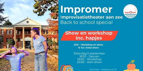 Back to School - Improshow en workshop (ook enkel show mogelijk)