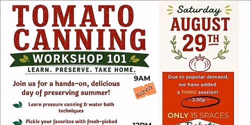 Copy of Tomatos & Pickles Canning Workshop 101