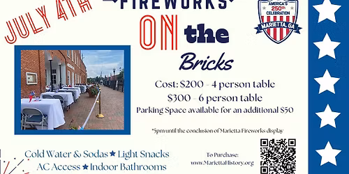 Fireworks on the Bricks - July 4th!