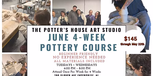 \ud83c\udffa June 4-Week Pottery Course