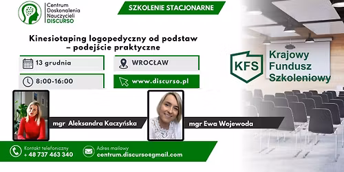 WROC\u0141AW \ud83d\udc49 Kinesiotaping logopedyczny od podstaw \u2013 podej\u015bcie praktyczne