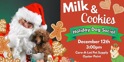 Milk and Cookies Holiday Dog Social at Care-A-Lot Pets Newport News