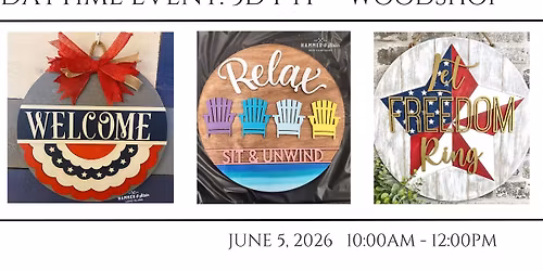 DAYTIME EVENT: 3D PYP \u2013 Woodshop