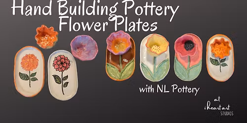 Flower Plates with NL Pottery
