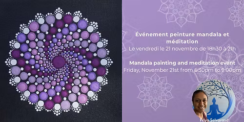 \u00c9v\u00e9nement m\u00e9ditation et cr\u00e9ation de mandala - Mandala painting and meditation event