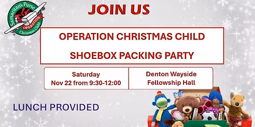 Shoebox Packing Party