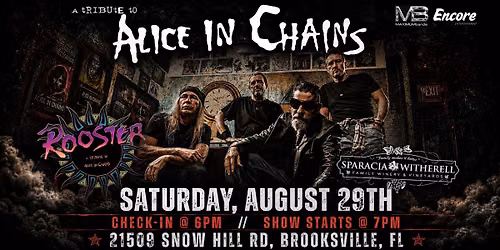 Rooster - Tribute To Alice In Chains @ Sparacia Witherell Winery