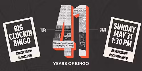 Big Cluckin' Bingo Marathon at Chicken Ranch Casino!