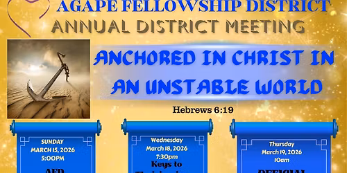 Agape Fellowship District Annual Meeting