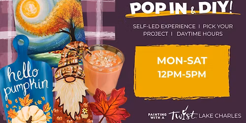 Pop-In & DIY Mon-Saturay 12pm-5pm