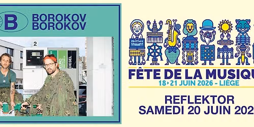 F\u00caTE DE LA MUSIQUE\/CONCERT GRATUIT: BOROKOV BOROKOV au REFLEKTOR le 20 juin 2026