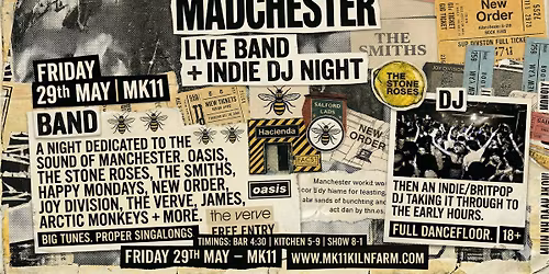 MADCHESTER Live Band + Indie DJ Night @MK11 | Free Entry
