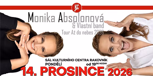 Monika Absolonov\u00e1 & Vlastn\u00ed band - Tour A\u017e do nebes 2026
