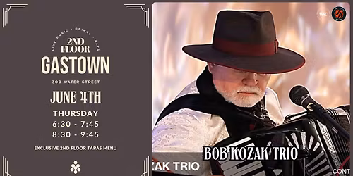 Bob Kozak Trio LIVE at 2nd Floor Gastown