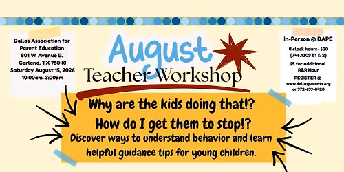 August Teacher Workshop