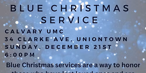 Blue Christmas Service