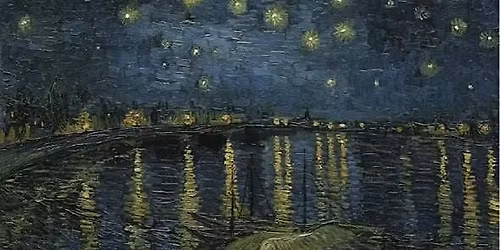 Noche Estrellada sobre el Rodano - Pintura con Vincent V.Gogh