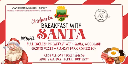 Christmas Eve Breakfast with Santa, Grotto Visit + All-Day Play @ Holmside Park