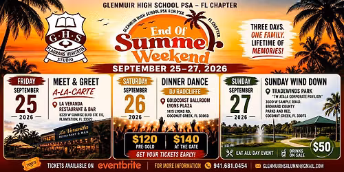 Glenmuir High School PSA FL Chapter \u2013 End of Summer Weekend 2026