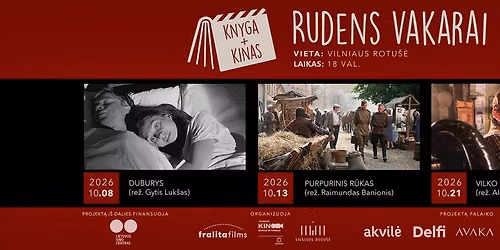 Knyga+Kinas. Rudens kino vakarai