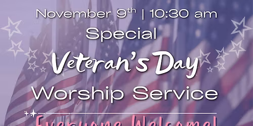 Special Veteran's Day Worship Service