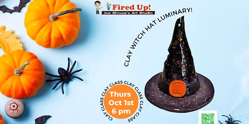 Clay Witch Hat Luminary Class at Fired Up!
