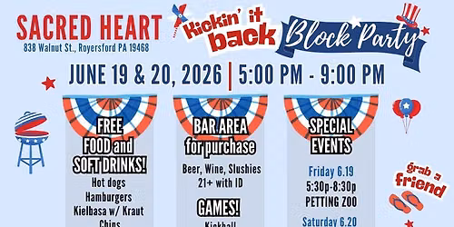 Sacred Heart Parish Block Party! June 19th & 20th