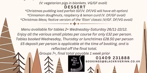 Christmas Party Menu