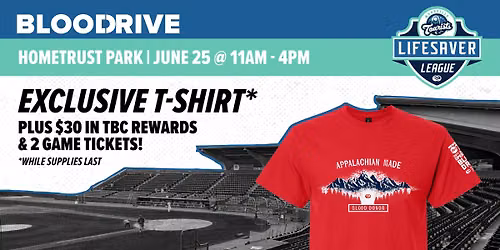 Asheville Tourists X The Blood Connection Blood Drive