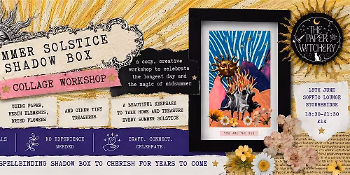 Summer Solstice Shadow Box Collage Workshop