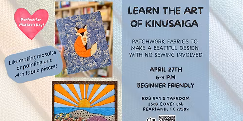 Learn the Art of Kinusaiga at Rob Ray's Taproom