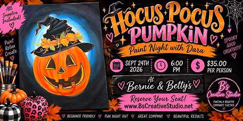 Hocus Pocus Pumpkin Paint Night