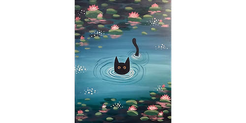 Monet's Water Kitty - Paint and Sip in Chicago | Classpop!\u2122