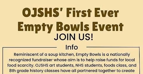 National Honor Society & Art Club to host Oregon's first empty bowls event.