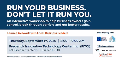 Run Your Business. Don't Let It Run You.