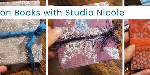 Mini Explosion Books with Gel-Printed Covers: Journal-making with Studio Nicole