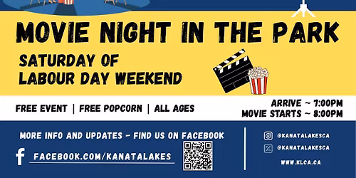 Movie Night In The Park 2026 - Kanata Lakes