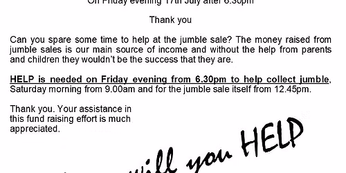 Summer Jumble Sale