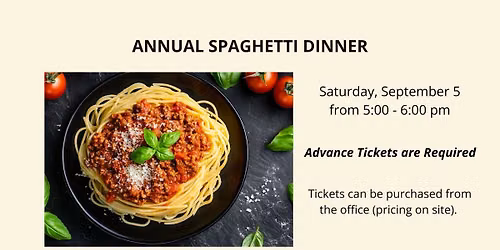 Annual Spaghetti Dinner