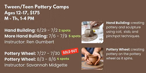 Pottery for Tweens\/Teens