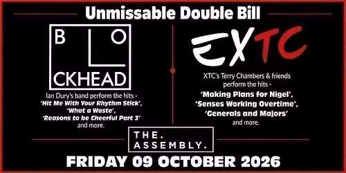 THE BLOCKHEADS + EXTC Friday 09\/10\/26