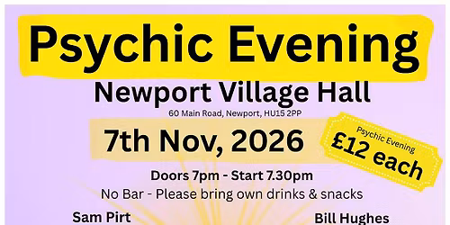 Mediumship Workshop SPECIAL with Psychic Medium's Sam Pirt & Bill Hughes