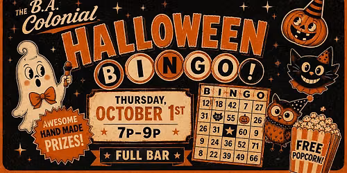 Halloween Bingo at The B.A. Colonial