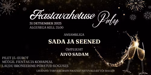 Aastavahetuse pidu Tabivere Rahvamajas