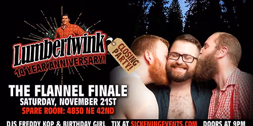 Lumbertwink PDX: 14th Anniversary\ud83e\udeb5The Flannel Finale!