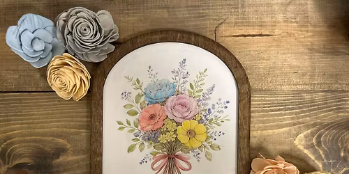 Easy watercolor canvas bouquet