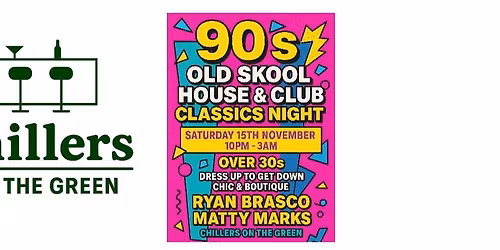\u2b50Over 30s Club Classics & 90s House Music\u2b50 @ Chillers On The Green\u2022St Stephens Green Dublin