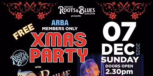 ARBA 2025 Free Members Only Xmas Party with Paulie Bignell & the Thornbury Two (with free curry!)