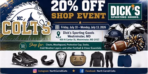 Dick\u2019s Sporting Goods 20% Off Weekend \u2013 July 10-13, 2026