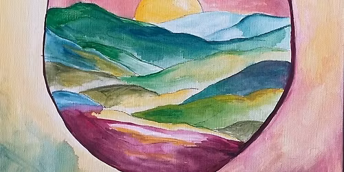 Watercolor Wine Glass Paint & Sip at Williamson